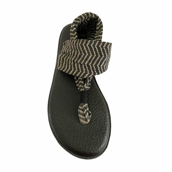 Sanuk Womens Yoga Mat Sling 2 Chevron Print Rubber Stretch Fabric Sandals Size 8 - Picture 10 of 10